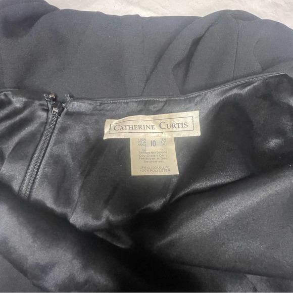 Catherine Curtis vintage classic black floor length halter formalwear size 10 - Picture 7 of 9